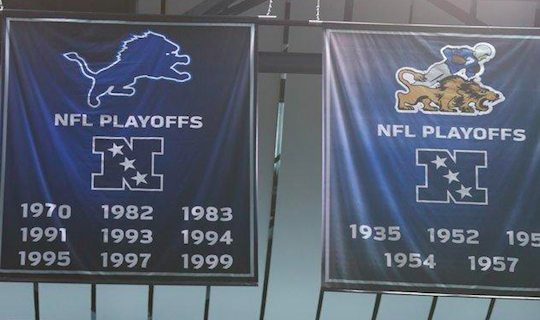 Detroit Lions Decide To Take Down 'Playoff Appearance' Banners