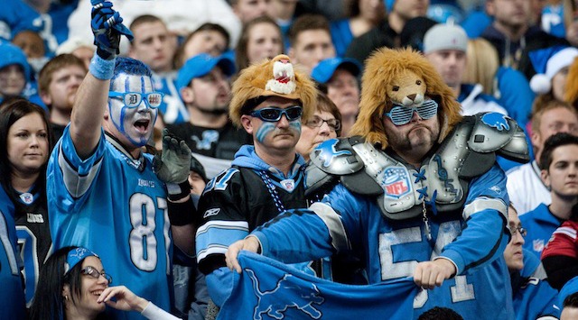 If Lions fans don't look happy, it's probably because of the beer prices in Detroit. (USATSI)