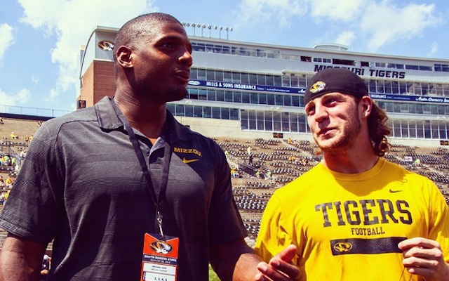 Michael Sam isn't sitting at home waiting to be cut. (Instagram/@Powermizzou)