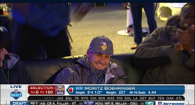 Moritz Boehringer is excited to be in the NFL. (NFL Network)