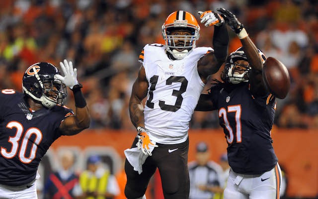 Nate Burleson's first game as a Brown might have been his last. (USATSI)