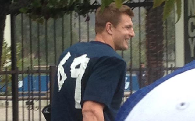 LOOK: Rob Gronkowski goes full bro, changes jersey number to 69