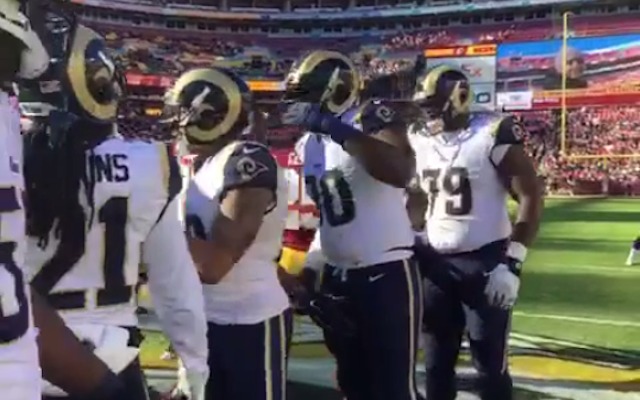 These Rams players have something in common. (Vine/@Redskins)