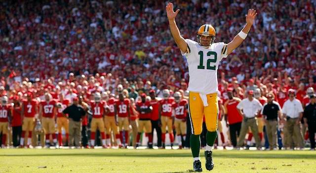 Aaron Rodgers tied a Packers franchise-record with 480 yards passing on Sunday. (USATSI)