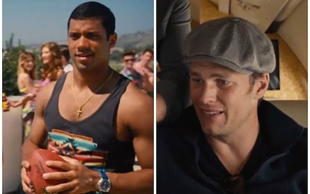 Both Russell Wilson and Tom Brady are in the 'Entourage' movie. (Warner Bros.)