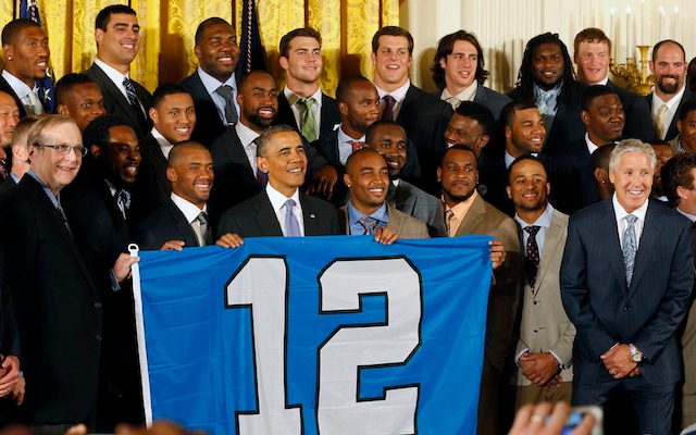 PHOTOS: Seahawks visit White House to celebrate Super Bowl win