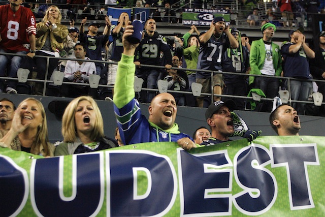 Some Seahawks fans were just too loud on Sunday night. (USATSI)