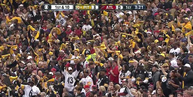 LOOK: Falcons stadium is filled with Steelers fans 