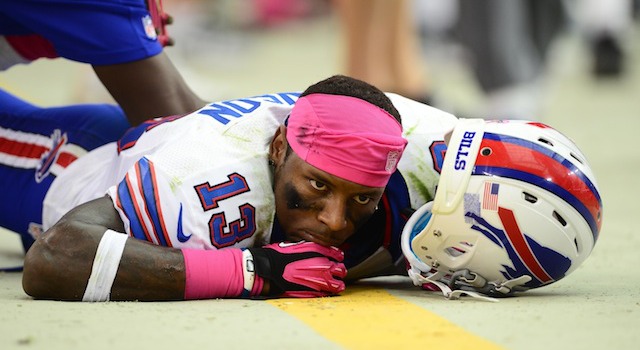 Bills WR Stevie Johnson suffers back injury 