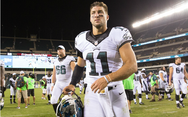 Tim Tebow took to Twitter after being cut by the Eagles. (USATSI)