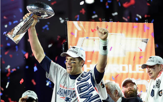 114.4 million U.S. viewers watched Tom Brady win the Lombardi Trophy. (USATSI)