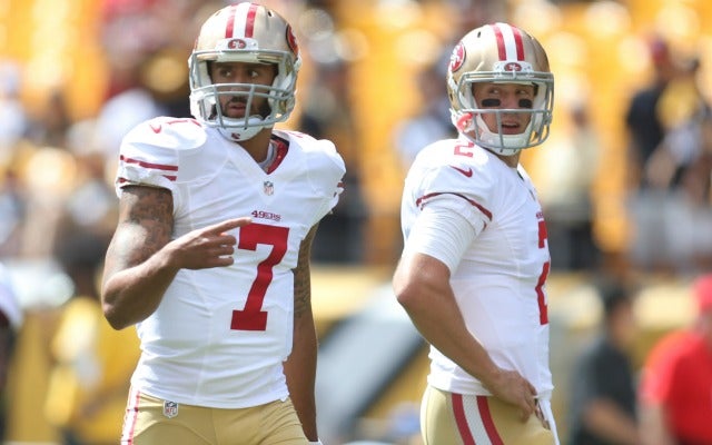 Is Chip Kelly willing to start the season with Blaine Gabbert and Colin Kaepernick as his QBs? (USATSI)