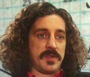 Aaron Rodgers with a mustache