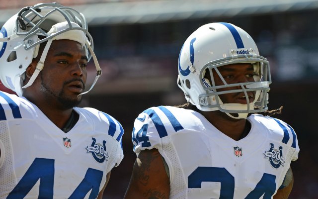 Ahmad Bradshaw’s absence will get Trent Richardson, right, more carries. (USATSI)
