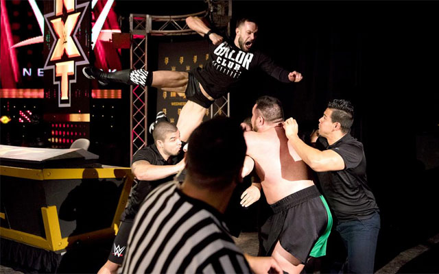 Finn Balor (left) has become a fan favorite in NXT. (WWE)