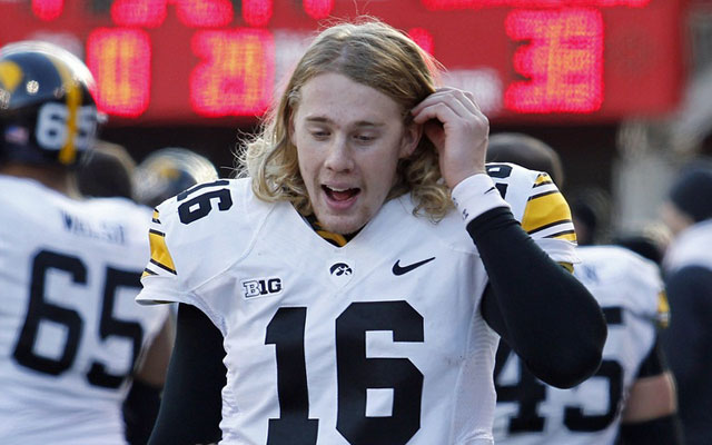 LOOK: Iowa starting quarterback chops off long hair for charity 