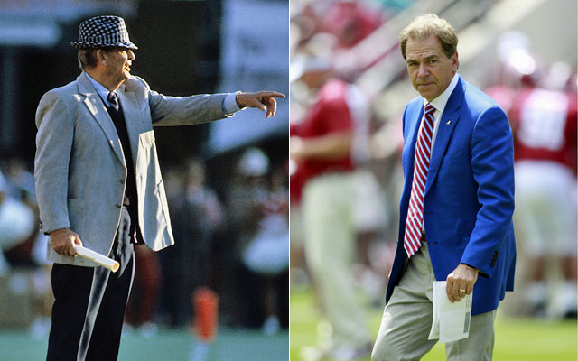 It's time to face the question: Bear Bryant or Nick Saban? (Getty/USATSI)