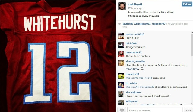 Charlie Whitehurst loses jersey number 