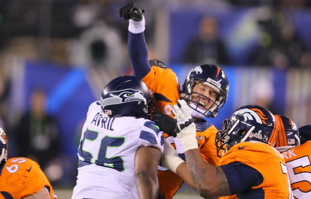 Cliff Avril got up close to Peyton Manning on Sunday. (USATSI)