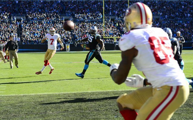 Kaepernick threw the ball more in the first half than he ever has before. (USATSI)