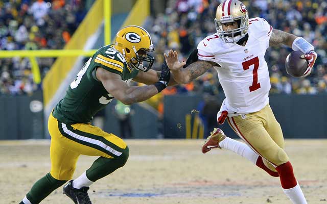 Colin Kaepernick was 2-0 vs. the Packers last season. (USATSI)