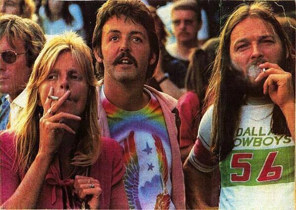 Just Because: Pink Floyd's David Gilmour wears a Cowboys T-shirt 