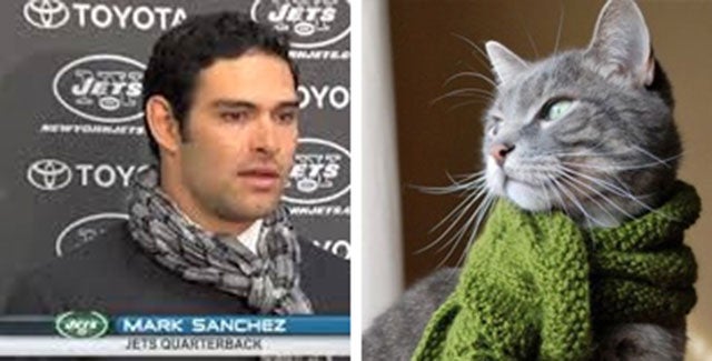 Mark Sanchez has been known to start several cat fashion trends. (Sweaterbabe.com)