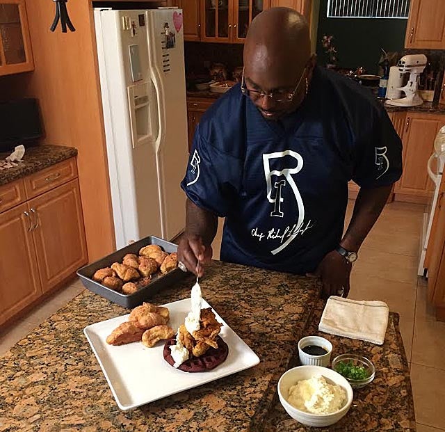 Chef Richard puts together his latest feast. (CBSSports.com)
