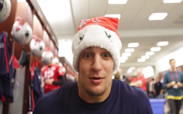 Roberto Gronkowski says Merry Christmas. (YouTube/New England Patriots)