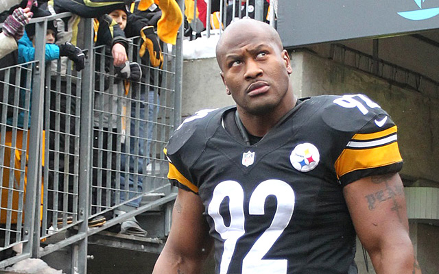 James Harrison isn't happy about the Steelers holiday schedule. (USATSI)