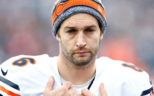 Jay Cutler is getting smoked by opposing defenses this season. (USTASI)