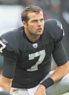 Baltimore Ravens' quarterback Kyle Boller warms-up prior to the