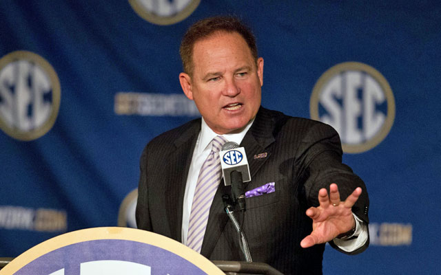 LSU's Les Miles is one coach not yet overly concerned about cost of attendance variances. (USATSI)