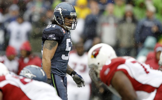 Seattle Seahawks Lofa Tatupu is introduced before an NFL football