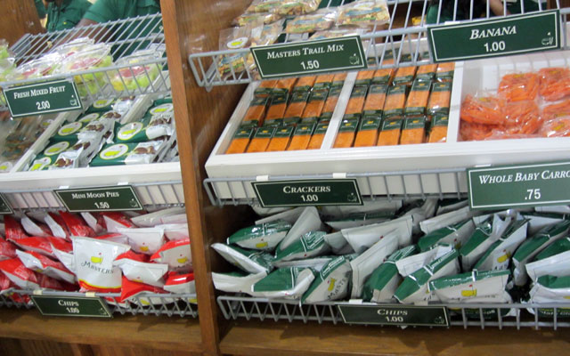 Plenty of well-priced snacks are available at the Masters. (CBS Sports)