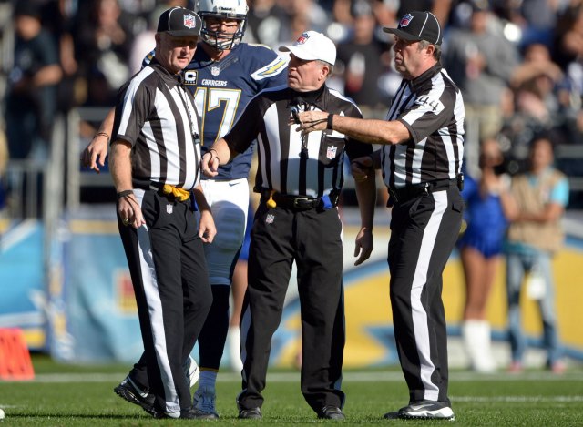 NFL official, referee Alex Kemp (55) during an NFL football game