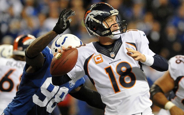 There was speculation that this hit affected Peyton Manning on Sunday. (USATSI)