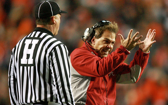 Nick Saban had plenty to wring his hands about in 2007. (Getty Images)