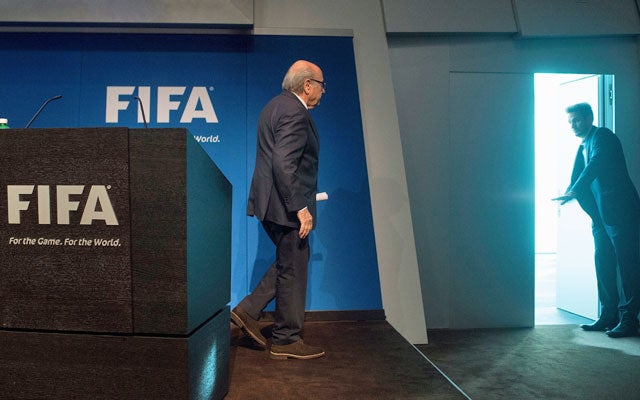 Sepp Blatter exited stage left on Tuesday. Who will replace him? (Getty Images)