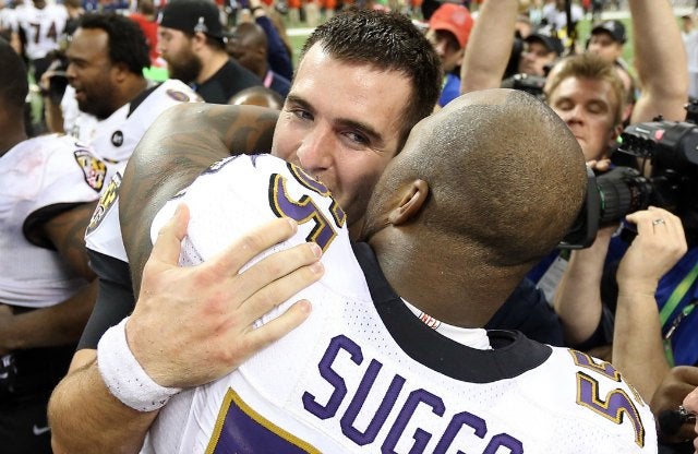 Terrell Suggs was just fine with Joe Flacco after he won a title. (USATSI)