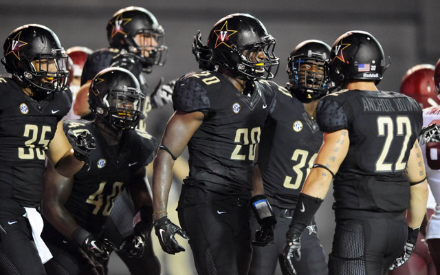 Vanderbilt's black-on-black 'Anchor Down' uniform. (USATSI)