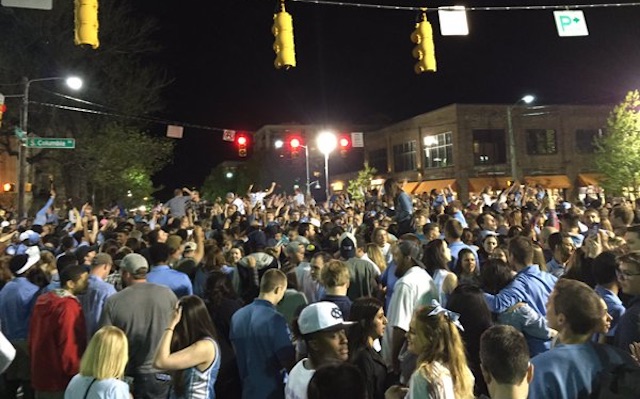 Chapel Hill celebrates UNC's Final Four win on Franklin Street ...