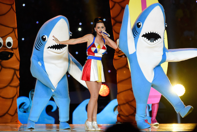 Katy Perry performed at halftime of SB XLIX, and so did some sharks