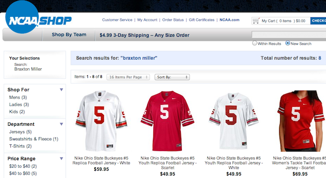 ncaa jersey shop