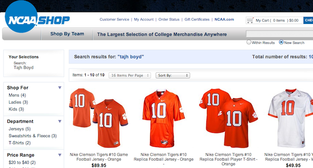 ncaa jersey shop