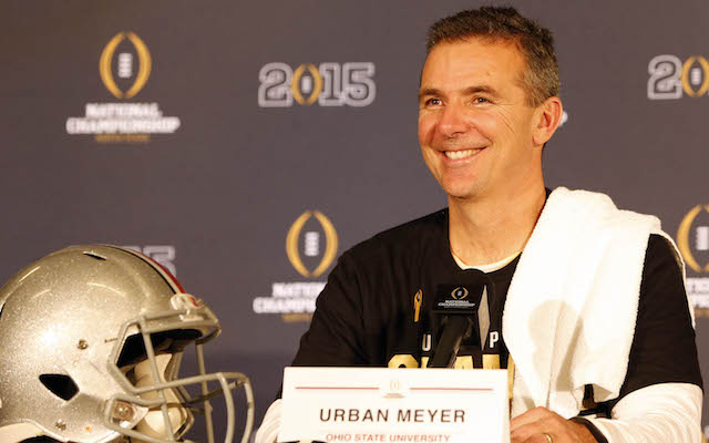 You'd be smiling too if you had Urban Meyer's contract