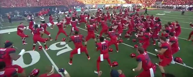 Arizona has performed pregame haka since 2009. (ABC)