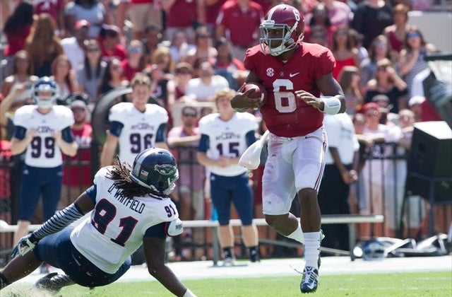 Blake Sims threw for 16.5 yards per-pass vs. FAU. (USATSI)