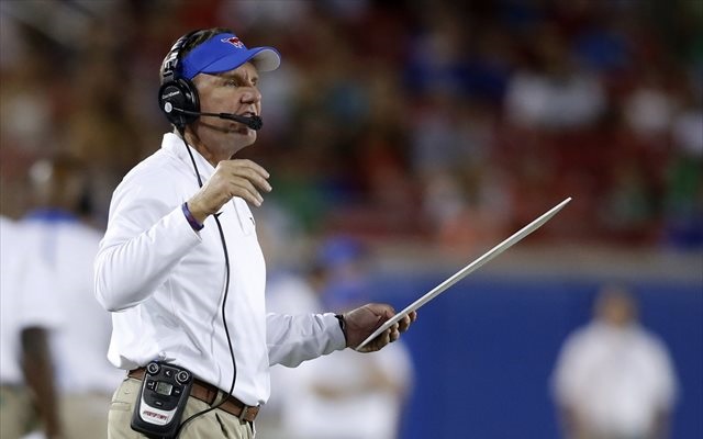 Chad Morris and his staff are keeping close tabs on recruits online. (USATSI)