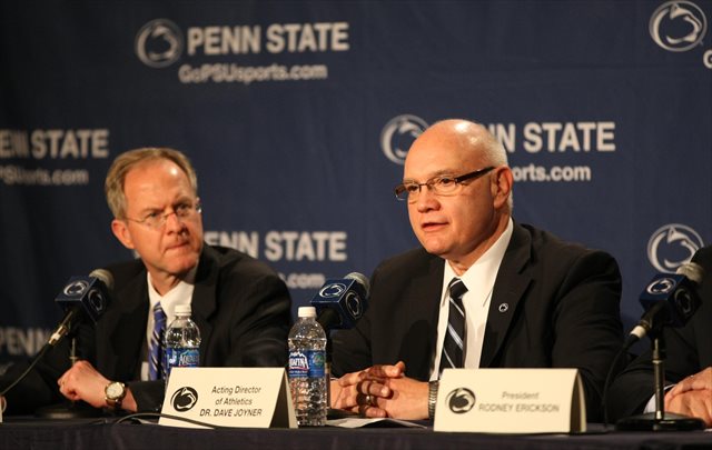 Dave Joyner (right) hired both Bill O'Brien and James Franklin. (USATSI)